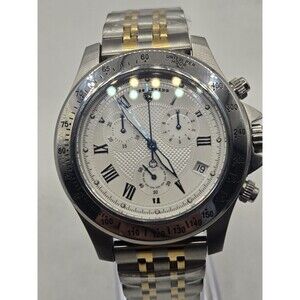 Swiss Legend Chronograph Quartz Men's Watch. New Two Tone Stainless Steel Band.